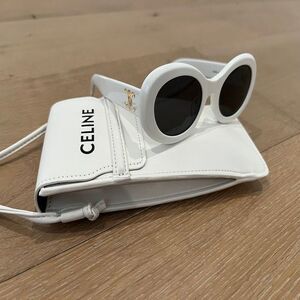 Celine White Triomph Sunglasses